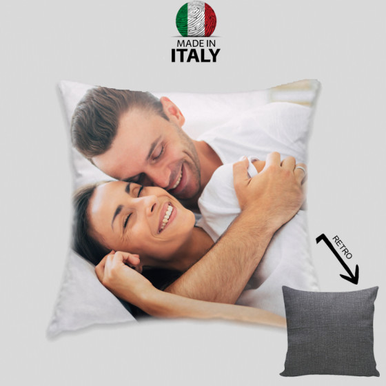 Cuscino Cuore Personalizzato 40 x 40 cm, Invia la tua foto! Colore Bianco  Misura Cuore 40x40 cm - Con Imbottitura