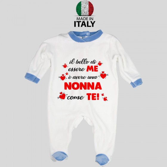 Tutina Neonato Bordo Azzurro Papa puoi farcela
