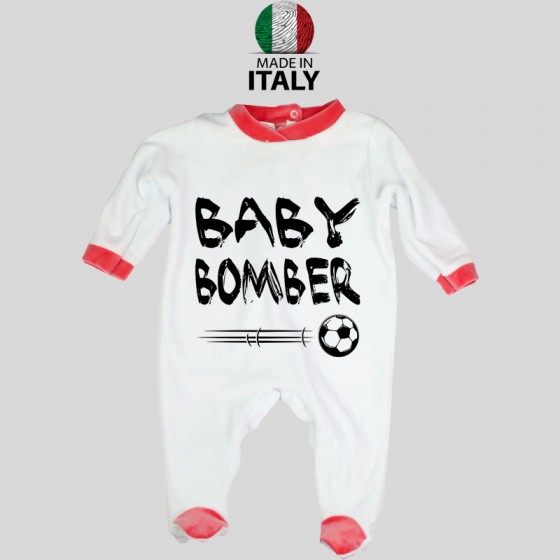 Tutina Neonato Bordo Rosso Baby Bomber